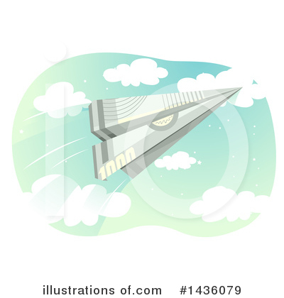 Paper Plane Clipart #1436079 by BNP Design Studio
