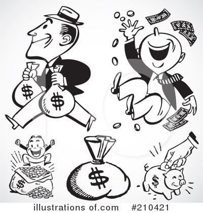 Royalty-Free (RF) Money Clipart Illustration by BestVector - Stock Sample #210421