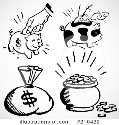 Royalty-Free (RF) Money Clipart Illustration by BestVector - Stock Sample #210422