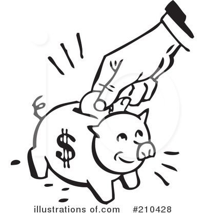 Piggy Bank Clipart #210428 by BestVector