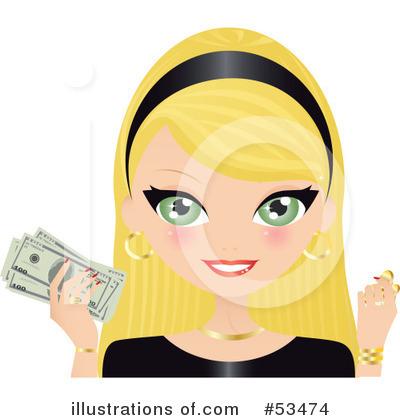 Royalty-Free (RF) Money Clipart Illustration by Melisende Vector - Stock Sample #53474