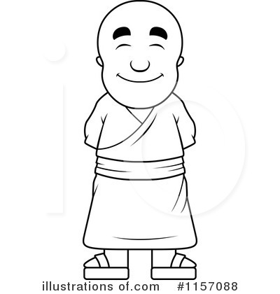 Royalty-Free (RF) Monk Clipart Illustration by Cory Thoman - Stock Sample #1157088