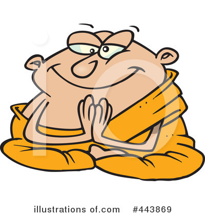 Royalty-Free (RF) Monk Clipart Illustration by toonaday - Stock Sample #443869
