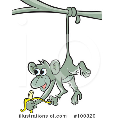 Royalty-Free (RF) Monkey Clipart Illustration by Lal Perera - Stock Sample #100320