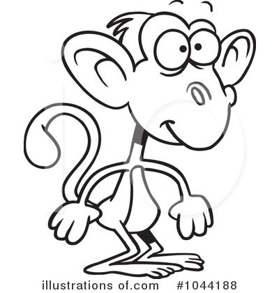 Royalty-Free (RF) Monkey Clipart Illustration by toonaday - Stock Sample #1044188
