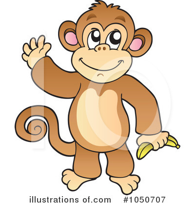 Royalty-Free (RF) Monkey Clipart Illustration by visekart - Stock Sample #1050707