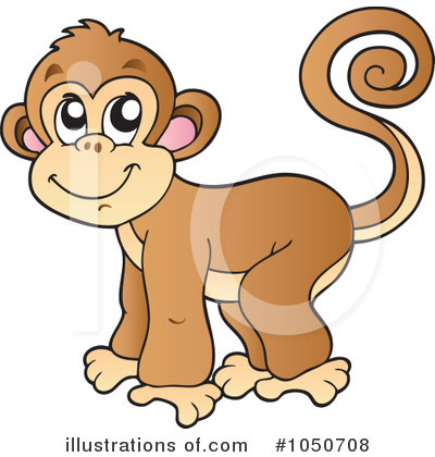 Royalty-Free (RF) Monkey Clipart Illustration by visekart - Stock Sample #1050708