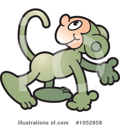 Royalty-Free (RF) Monkey Clipart Illustration by Lal Perera - Stock Sample #1052858