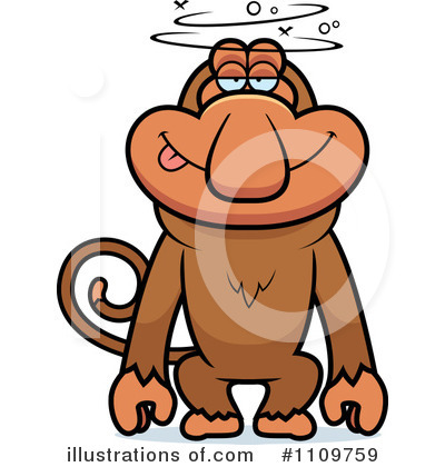 Royalty-Free (RF) Monkey Clipart Illustration by Cory Thoman - Stock Sample #1109759