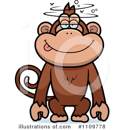 Royalty-Free (RF) Monkey Clipart Illustration by Cory Thoman - Stock Sample #1109778