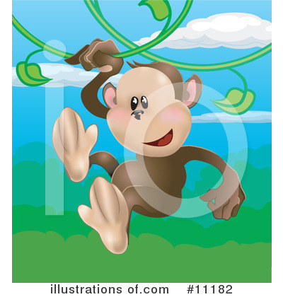 Monkey Clipart #11182 by AtStockIllustration