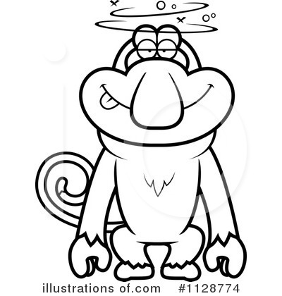 Royalty-Free (RF) Monkey Clipart Illustration by Cory Thoman - Stock Sample #1128774
