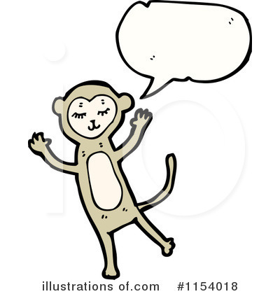 Royalty-Free (RF) Monkey Clipart Illustration by lineartestpilot - Stock Sample #1154018