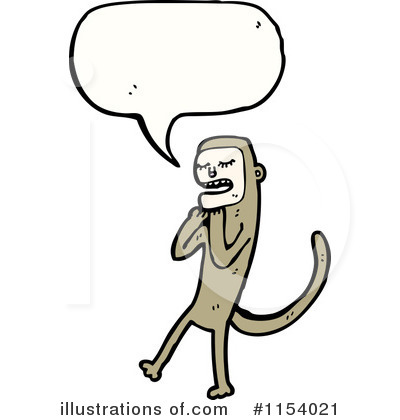 Royalty-Free (RF) Monkey Clipart Illustration by lineartestpilot - Stock Sample #1154021