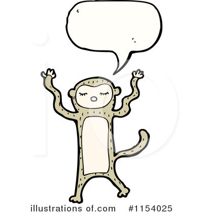 Royalty-Free (RF) Monkey Clipart Illustration by lineartestpilot - Stock Sample #1154025