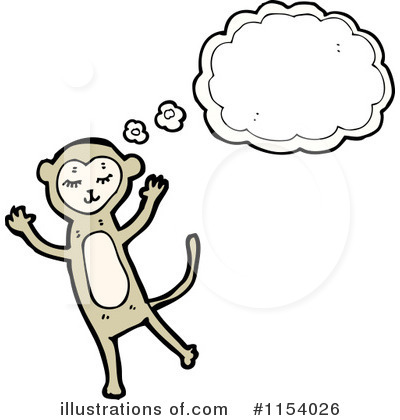Royalty-Free (RF) Monkey Clipart Illustration by lineartestpilot - Stock Sample #1154026