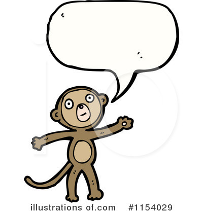 Royalty-Free (RF) Monkey Clipart Illustration by lineartestpilot - Stock Sample #1154029