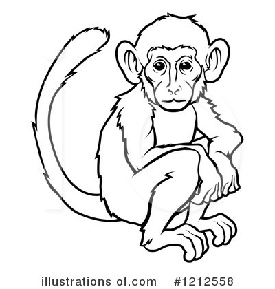 Royalty-Free (RF) Monkey Clipart Illustration by AtStockIllustration - Stock Sample #1212558