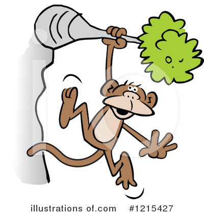 Royalty-Free (RF) Monkey Clipart Illustration by Johnny Sajem - Stock Sample #1215427