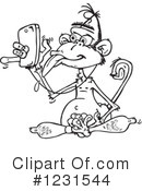 Monkey Clipart #1231544 by Dennis Holmes Designs