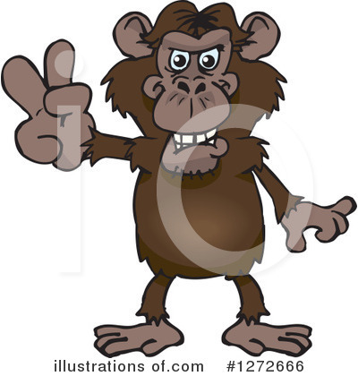 Chimpanzee Clipart #1272666 by Dennis Holmes Designs