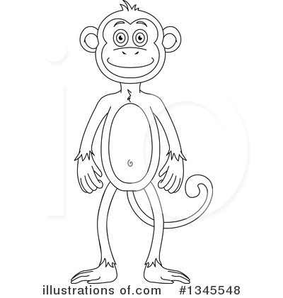 Royalty-Free (RF) Monkey Clipart Illustration by Liron Peer - Stock Sample #1345548
