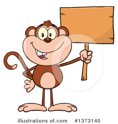 Royalty-Free (RF) Monkey Clipart Illustration by Hit Toon - Stock Sample #1373140