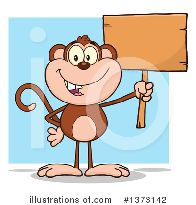 Royalty-Free (RF) Monkey Clipart Illustration by Hit Toon - Stock Sample #1373142