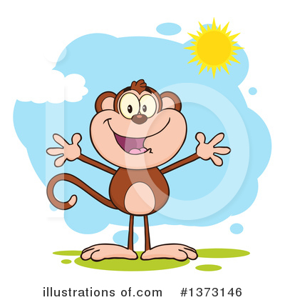 Royalty-Free (RF) Monkey Clipart Illustration by Hit Toon - Stock Sample #1373146