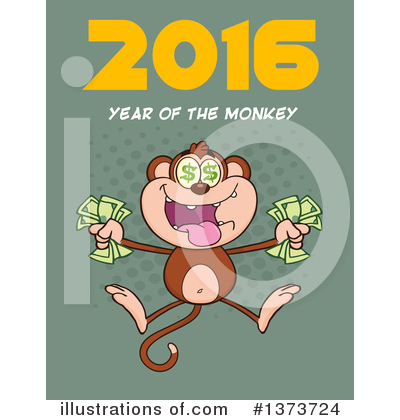 Royalty-Free (RF) Monkey Clipart Illustration by Hit Toon - Stock Sample #1373724