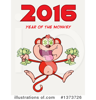 Royalty-Free (RF) Monkey Clipart Illustration by Hit Toon - Stock Sample #1373726