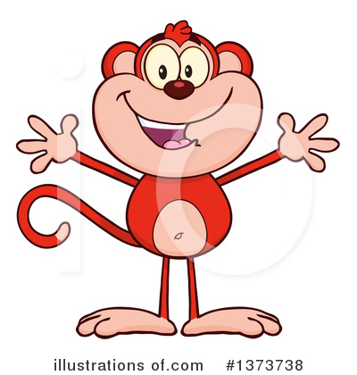Royalty-Free (RF) Monkey Clipart Illustration by Hit Toon - Stock Sample #1373738