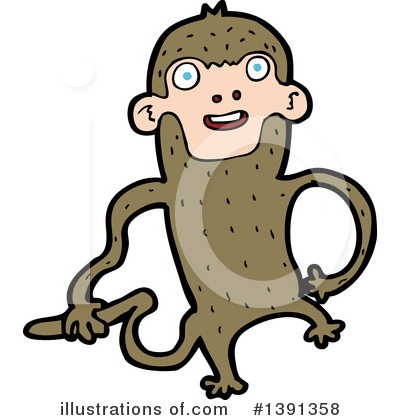 Royalty-Free (RF) Monkey Clipart Illustration by lineartestpilot - Stock Sample #1391358
