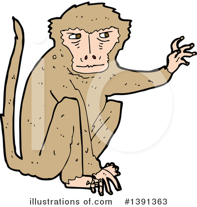 Royalty-Free (RF) Monkey Clipart Illustration by lineartestpilot - Stock Sample #1391363