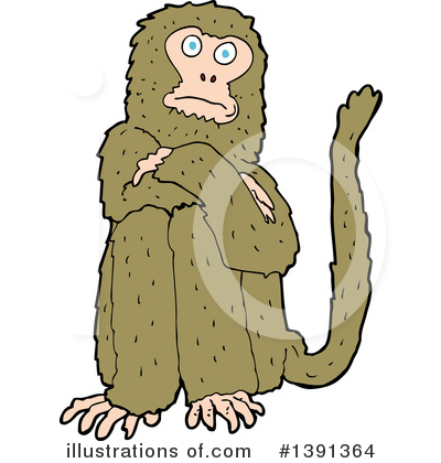 Royalty-Free (RF) Monkey Clipart Illustration by lineartestpilot - Stock Sample #1391364