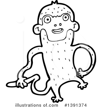 Royalty-Free (RF) Monkey Clipart Illustration by lineartestpilot - Stock Sample #1391374