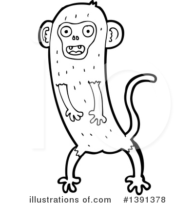 Royalty-Free (RF) Monkey Clipart Illustration by lineartestpilot - Stock Sample #1391378