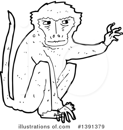 Royalty-Free (RF) Monkey Clipart Illustration by lineartestpilot - Stock Sample #1391379