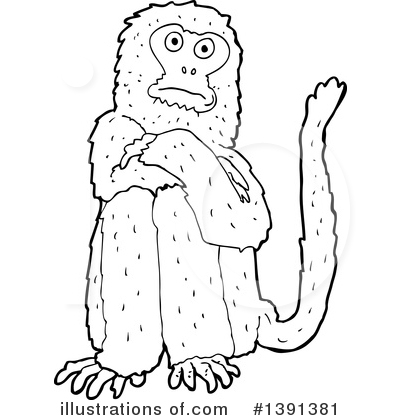 Royalty-Free (RF) Monkey Clipart Illustration by lineartestpilot - Stock Sample #1391381