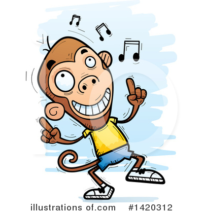 Royalty-Free (RF) Monkey Clipart Illustration by Cory Thoman - Stock Sample #1420312