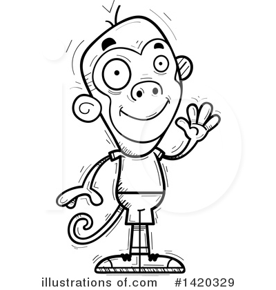 Royalty-Free (RF) Monkey Clipart Illustration by Cory Thoman - Stock Sample #1420329