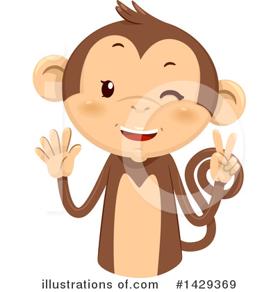 Monkey Clipart #1429369 by BNP Design Studio