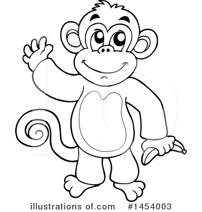 Royalty-Free (RF) Monkey Clipart Illustration by visekart - Stock Sample #1454003
