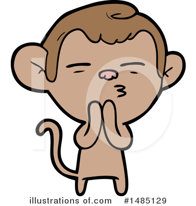 Royalty-Free (RF) Monkey Clipart Illustration by lineartestpilot - Stock Sample #1485129