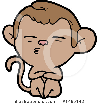 Royalty-Free (RF) Monkey Clipart Illustration by lineartestpilot - Stock Sample #1485142