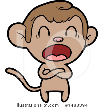 Royalty-Free (RF) Monkey Clipart Illustration by lineartestpilot - Stock Sample #1488394