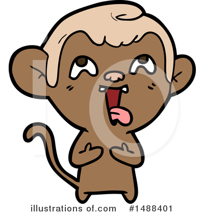 Royalty-Free (RF) Monkey Clipart Illustration by lineartestpilot - Stock Sample #1488401