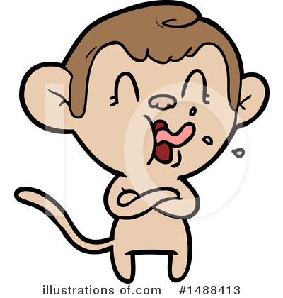 Royalty-Free (RF) Monkey Clipart Illustration by lineartestpilot - Stock Sample #1488413