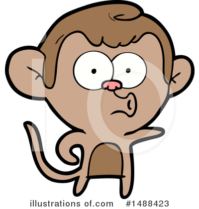 Royalty-Free (RF) Monkey Clipart Illustration by lineartestpilot - Stock Sample #1488423