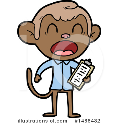 Royalty-Free (RF) Monkey Clipart Illustration by lineartestpilot - Stock Sample #1488432